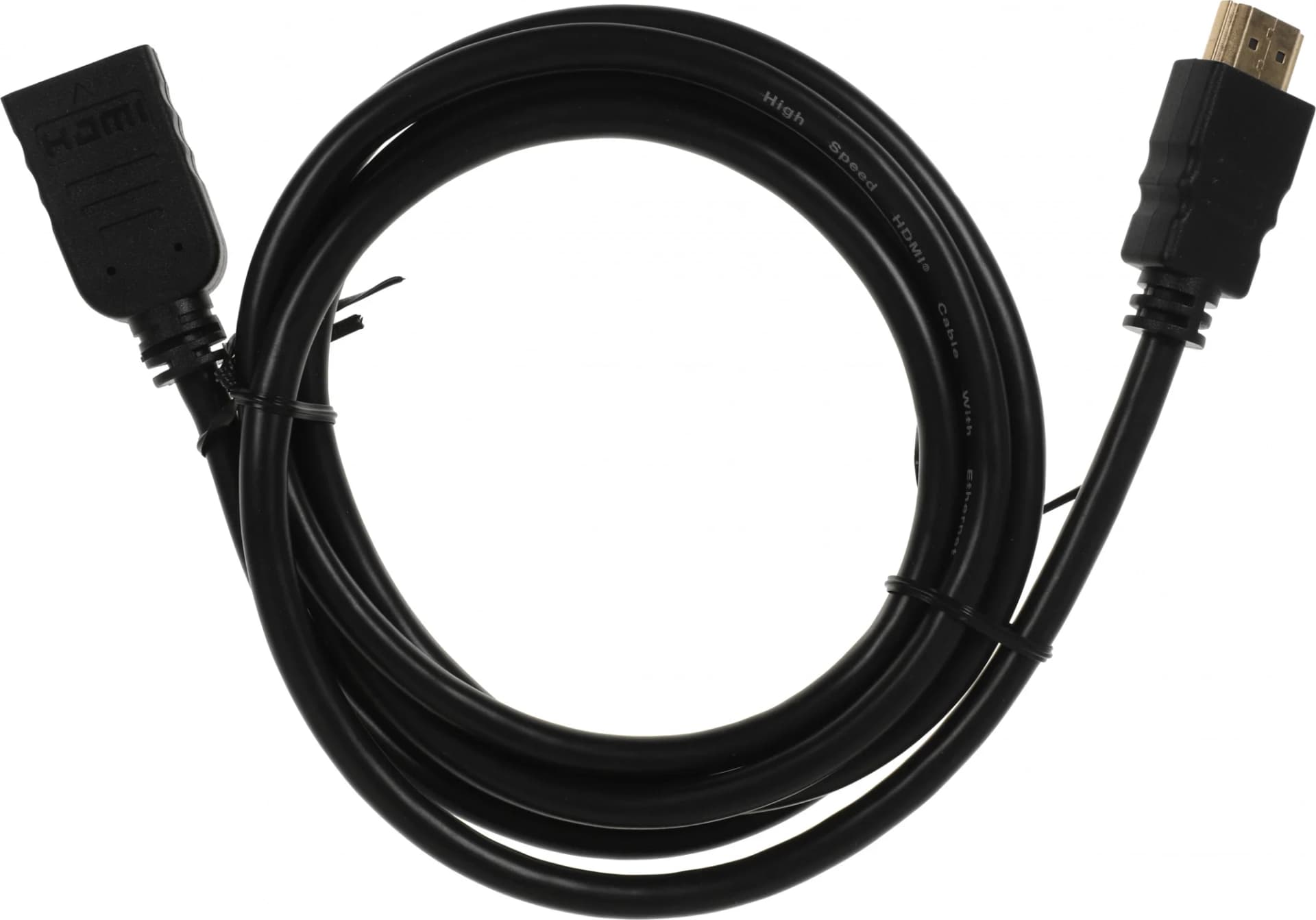 Кабель-удлинитель аудио-видео Buro HDMI (m)/HDMI (f) 1.5м. позолоч.конт. черный