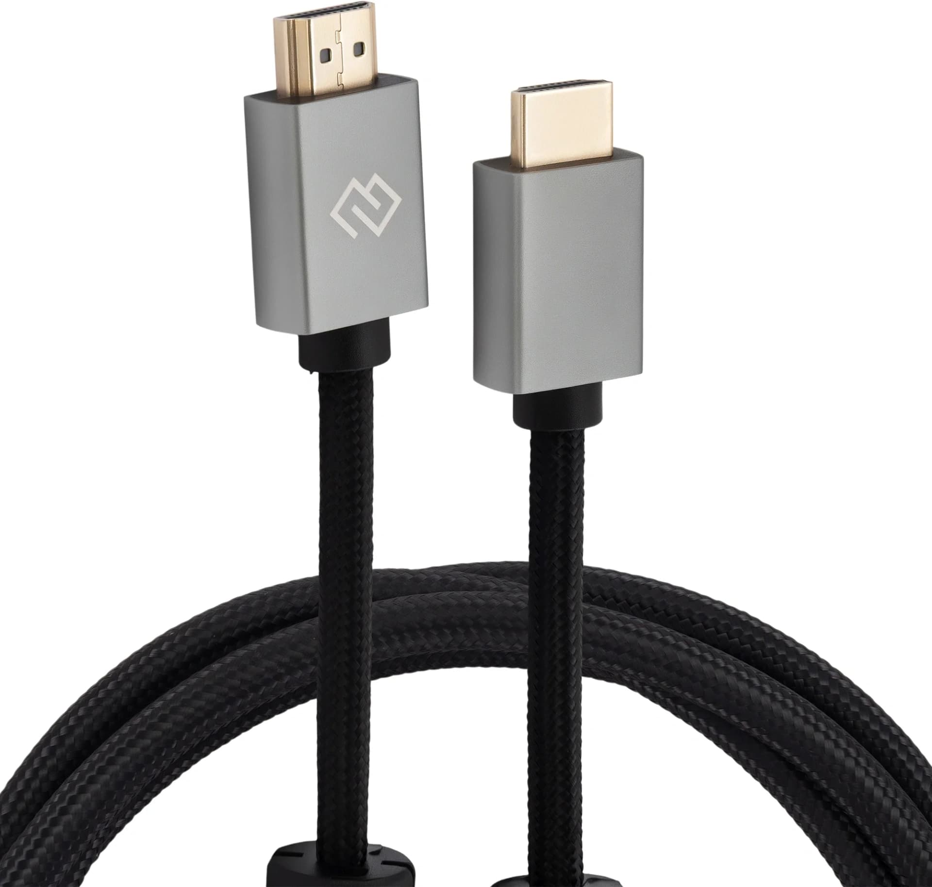 Кабель аудио-видео Digma HDMI (m)/HDMI (m) 2м. феррит.кольца позолоч.конт. черный (D-HDMI-2FF-V2.0-2M)