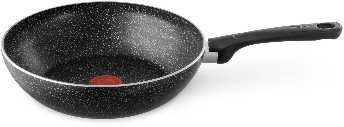 Сковорода ВОК (WOK) Tefal Brut Э 04236628 круглая 28см покрытие: Mineralia (без крышки) черный