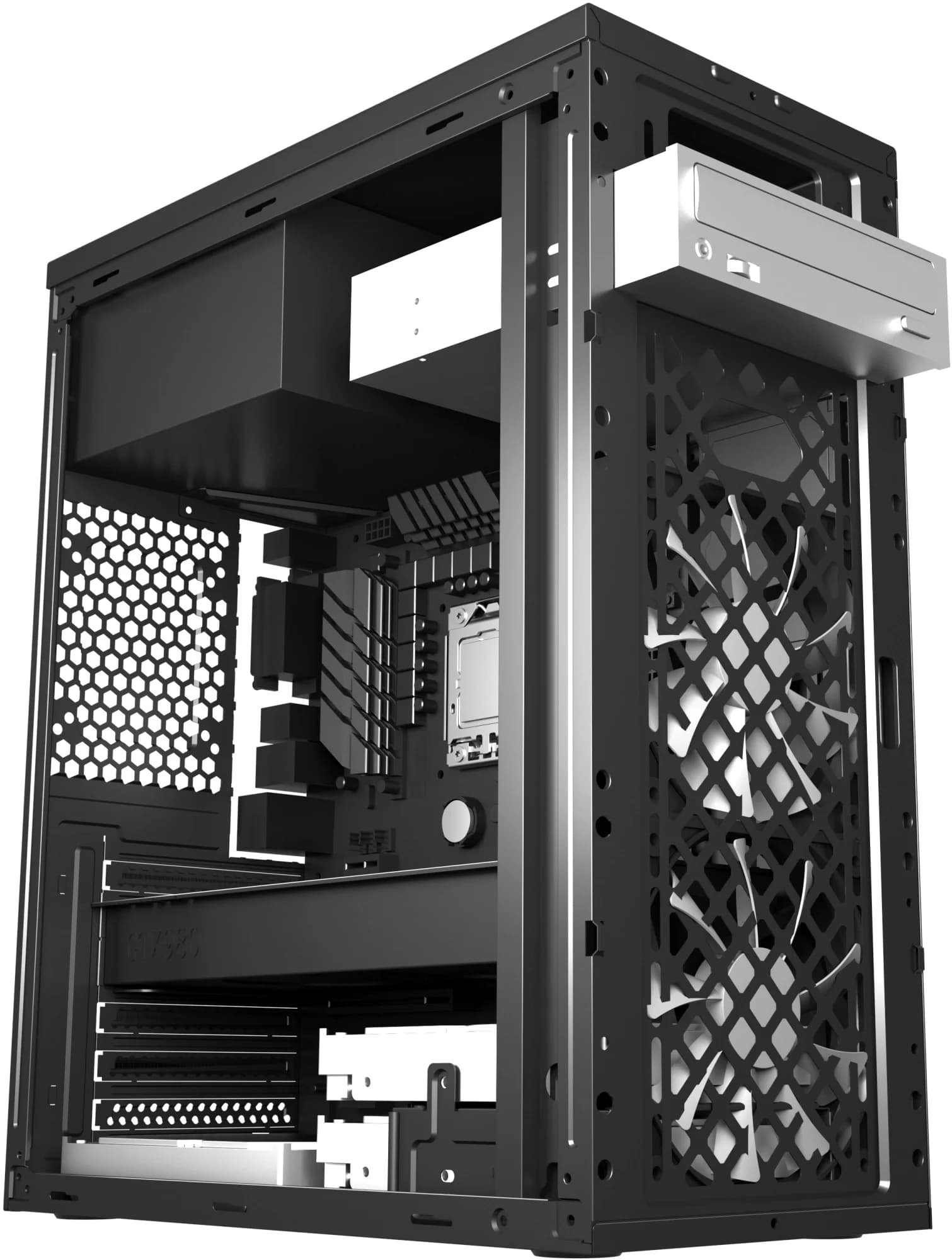Digma Корпус ПК DCC-MD302 Midi-Tower ATX черный без БП