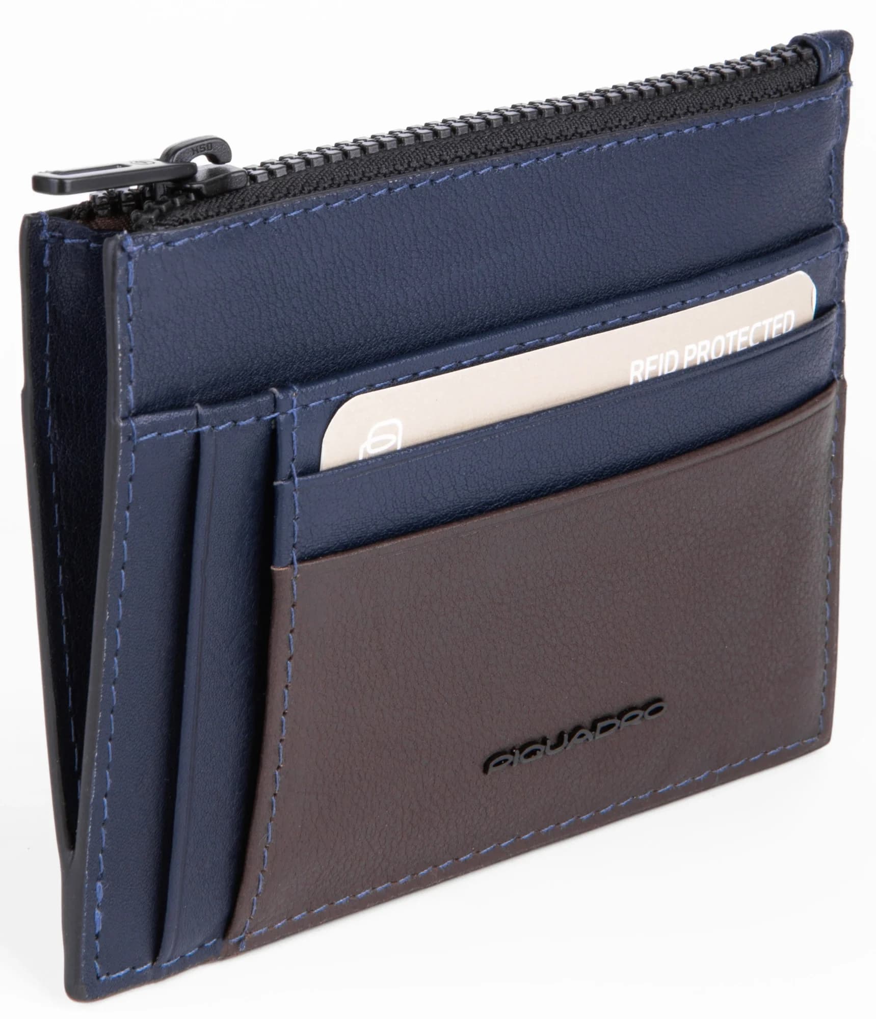 Кошелек мужской Piquadro Harper PP6854APR/BLUTM синий/коричневый натур.кожа