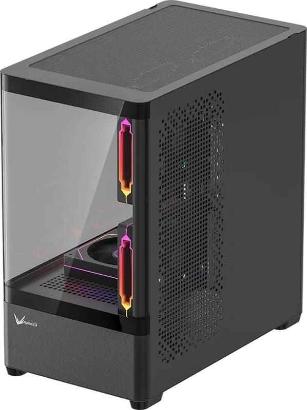 Компьютерный корпус Formula Crystal U1M Cosmic черный без БП mATX 1xUSB3.0 audio bott PSU