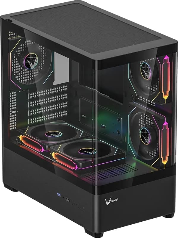 Корпус Formula Crystal U1M черный без БП mATX 7x120mm 2x140mm 1xUSB2.0 1xUSB3.0 audio bott PSU