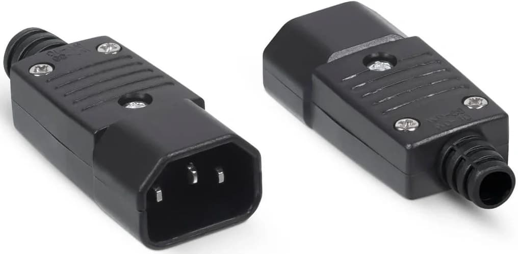 Вилка Cabeus IEC-320-C14 черный