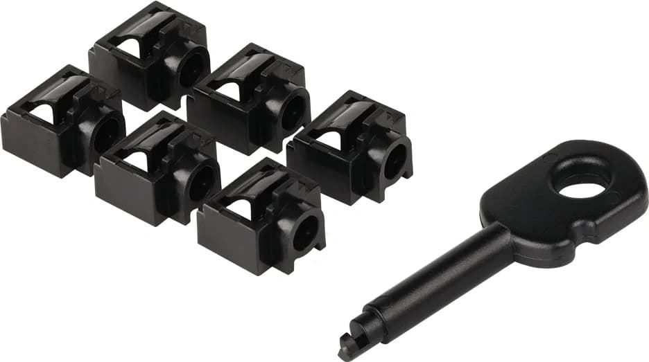 Блокиратор Lanmaster LAN-SEC45-PL-SET-BK (упак.:6шт) 6м черный