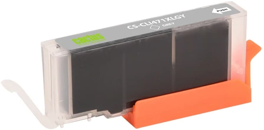 -/ Картридж струйный Cactus CS-CLI471XLGY серый (10.8мл) для Canon TS5040/MG5740/MG6840/MG7740