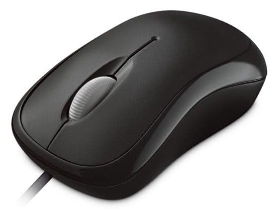 Мышь проводная Microsoft Basic черный, 1000 dpi, USB, кнопки - 3