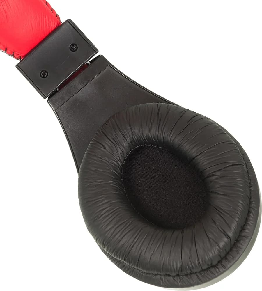 Наушники с микрофоном Оклик HS-L100 черный/красный 2м накладные оголовье