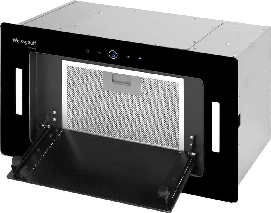 Вытяжка встраиваемая Weissgauff Aura 850 черный управление: кнопочное (1 мотор)