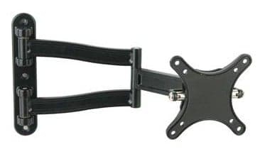 Kromax TECHNO-1 grey, Кр. алюм. наст. для TV 10"-26", max 15 кг, 4 ст св., нак. 30°, пов. 180°, от ст. 45-365 мм, max VESA 100x100 мм.