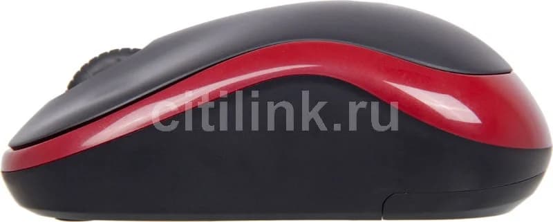 Мышь беспроводная LOGITECH M185 black/red (USB, 1000dpi, 3but) (910-002633)