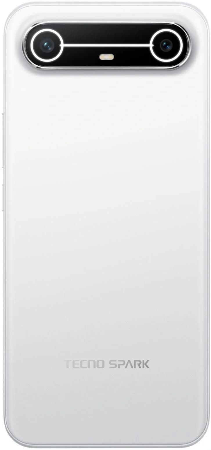 Смартфон Tecno Spark Slim 256Gb 8Gb белый моноблок 3G 4G 2Sim 6.78" 1224x2720 Android 15 50Mpix 802.11 a/b/g/n/ac/ax NFC GPS GSM900/1800 Protect FM