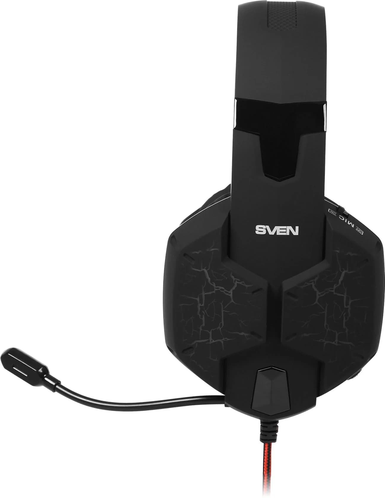 Наушники с микрофоном Sven AP-U988MV черный/красный 2.2м мониторные оголовье