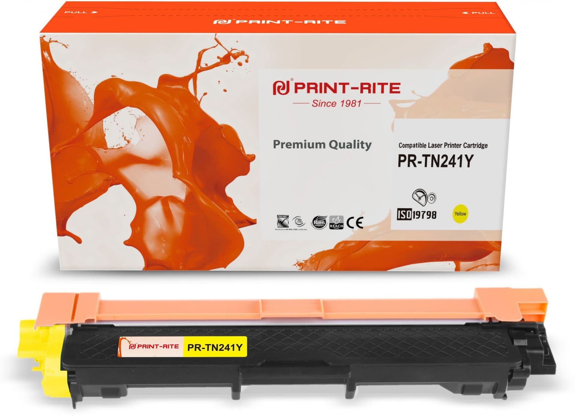 Картридж лазерный Print-Rite TFB686YPU1J PR-TN241Y TN-241Y желтый (1400 стр.) для Brother HL-3170CDW