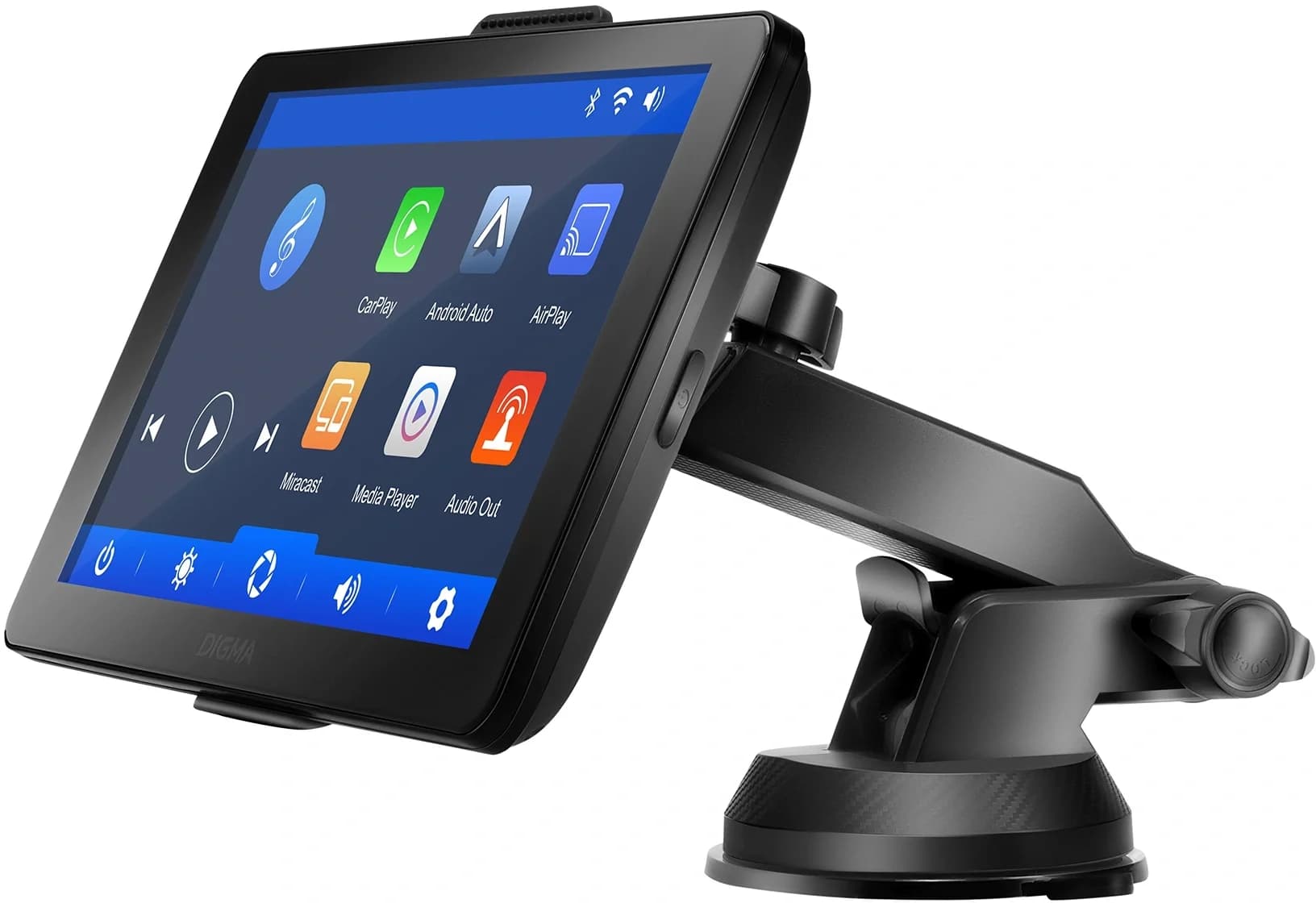 Автомобильный монитор Digma Smart Play 600, BT, Wi-Fi, CarPlay, Android auto 7" 600x1024