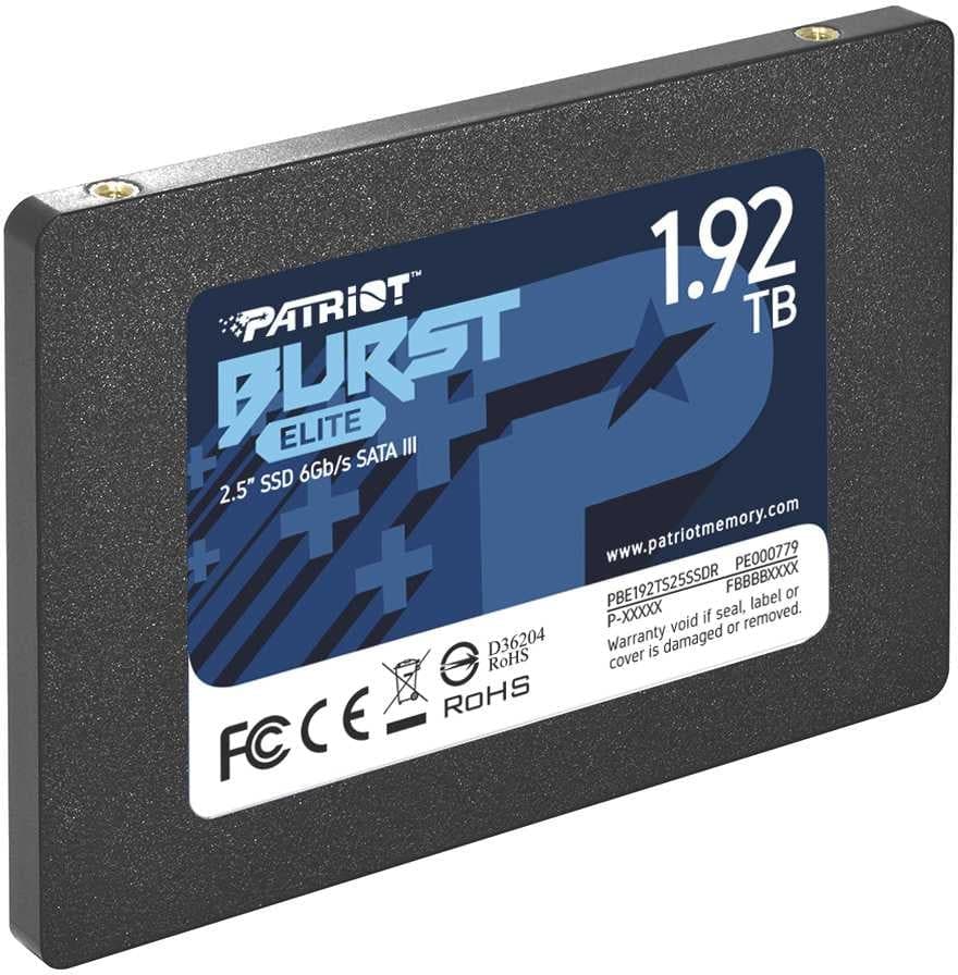 Твердотельный накопитель Patriot SSD BURST ELITE 1920Gb SATA3 2.5” R450/W320 TBW 800TB 3D NAND