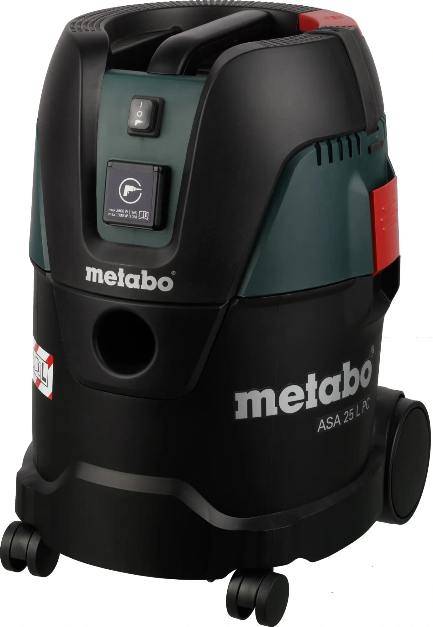 Строительный пылесос Metabo ASA 25 L PC 1250Вт (уборка: сухая/влажная/выдув) зеленый