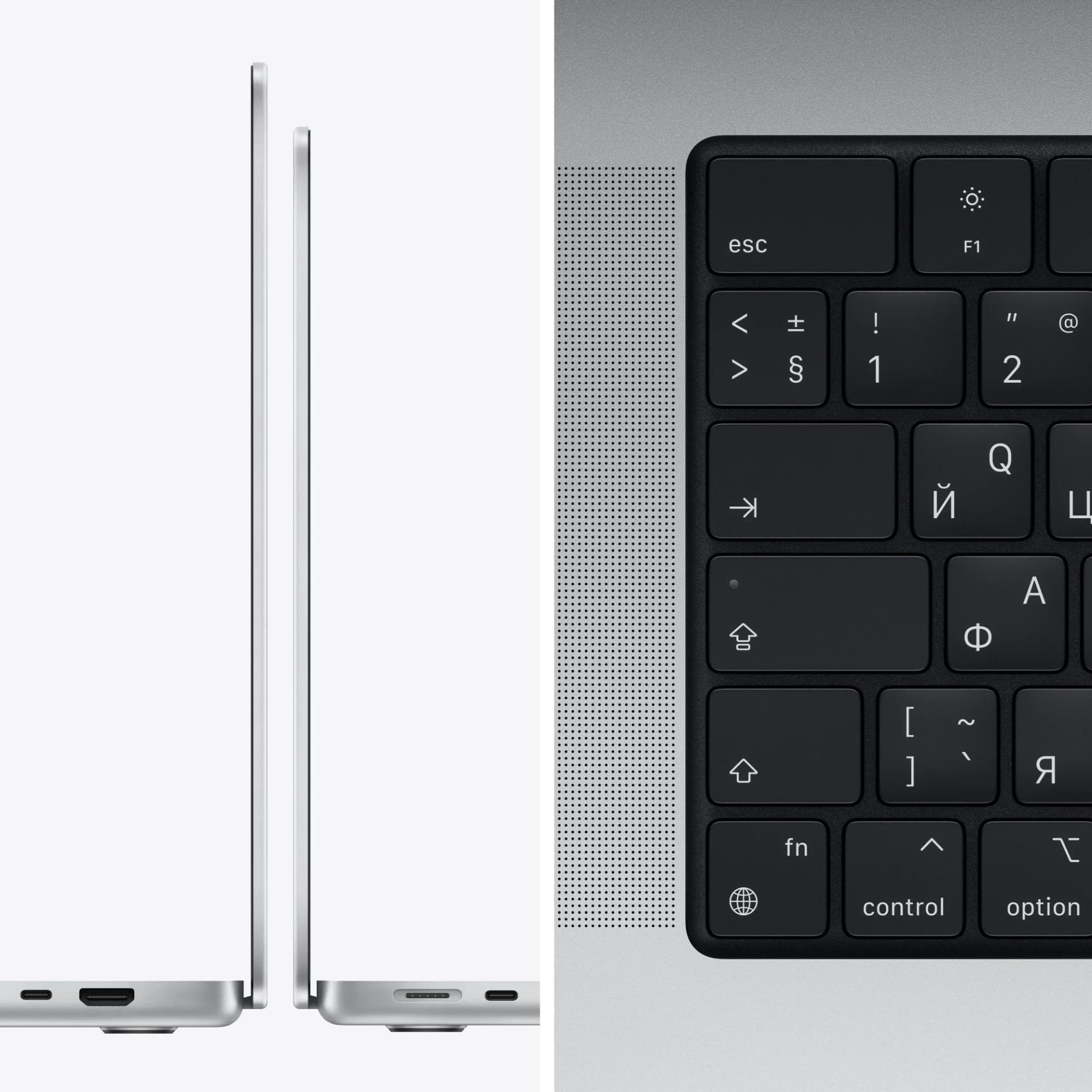 Ноутбук Apple MacBook Pro A2442 M1 Pro 10 core 16Gb SSD1Tb/16 core GPU 14.2" Liquid Retina XDR (3024x1964) macOS silver WiFi BT Cam (MKGT3RU/A)