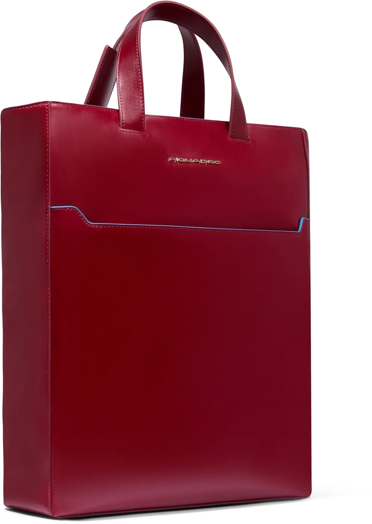 Деловая сумка женская Piquadro Blue Square BD6679B2/R с отделением для ноутбука 14" красная натур.кожа