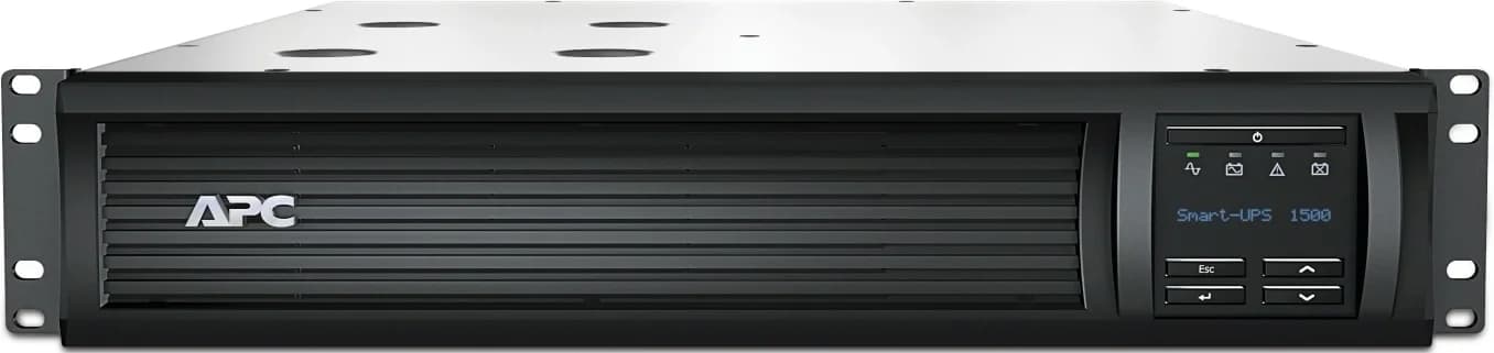 SMT1500RMI2UC - Источник бесперебойного питания, APC, Smart-UPS SMT1500RMI2UC, Линейно-интерактивный, Мощность 1500ВА/1000Вт, Стоечный 2U, 230В, Вых: 4 x IEC C13, APCRBC159, SmartConnect Port+SmartSlot, AVR, LCD, Чёрный