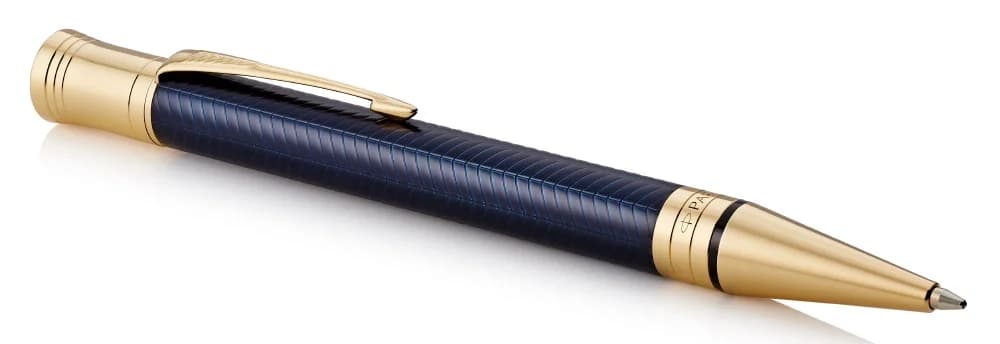 Ручка шариковая Parker Duofold K307 Prestige (1931373) Blue Chevron GT M, черные чернила, подарочная коробка