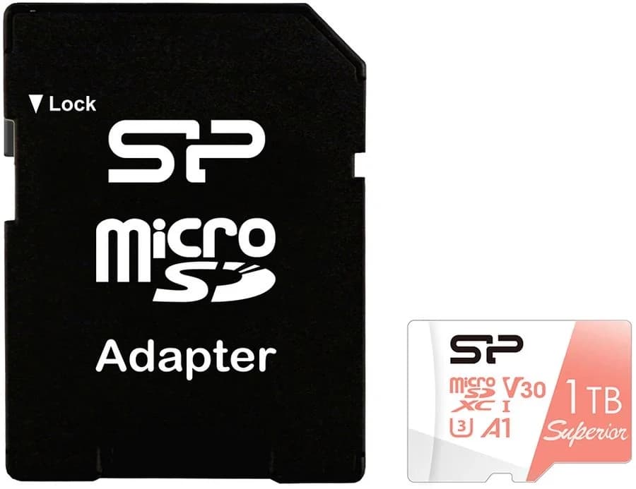 Silicon Power <SP001TBSTXDV3V20SP> microSDXC Memory Card 1Tb UHS-I U3 V30 A1 + microSD-->SD Adapter