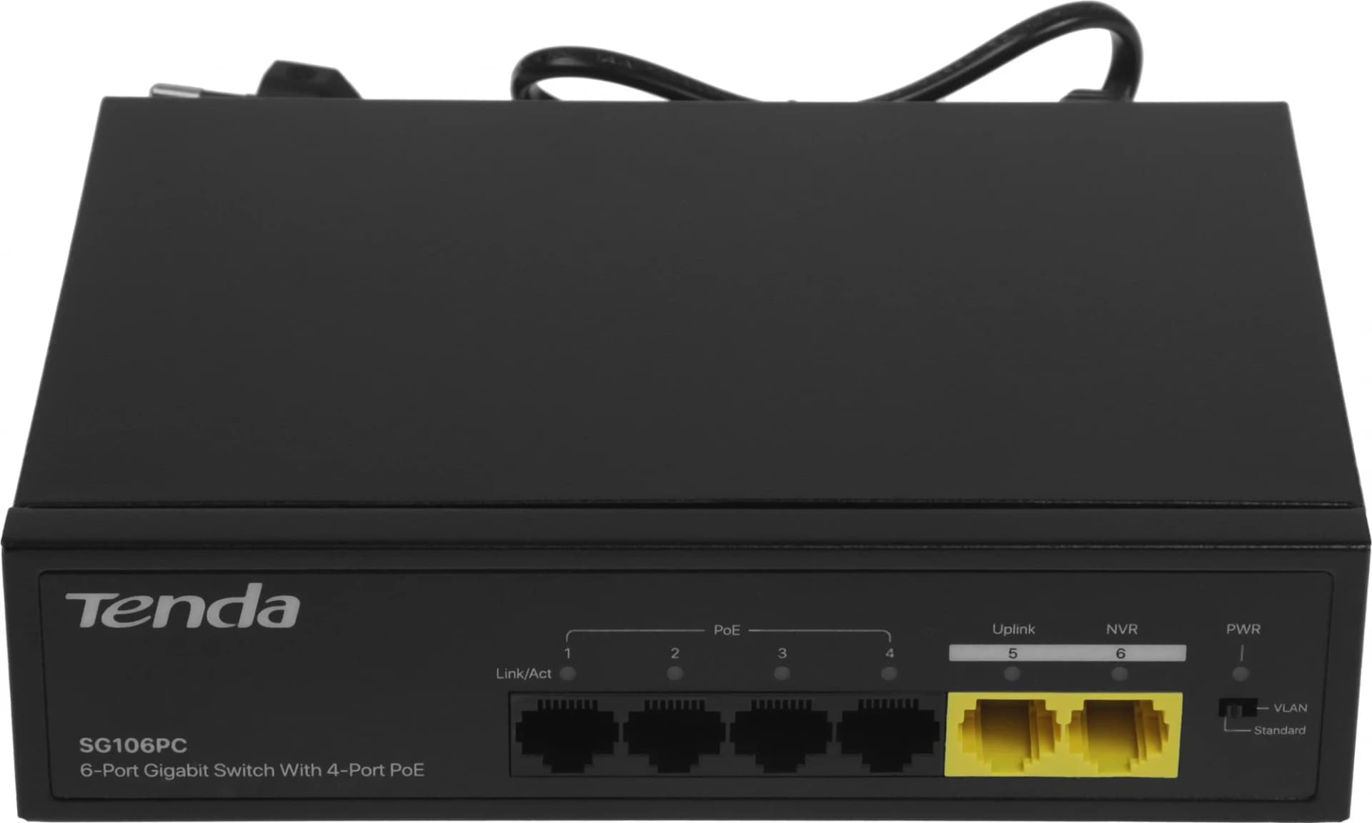 TENDA SG106PC Коммутатор настольный 6-Ports 10/100/1000 Base-TX 4-Ports PoE(PoE бюджет 58W)