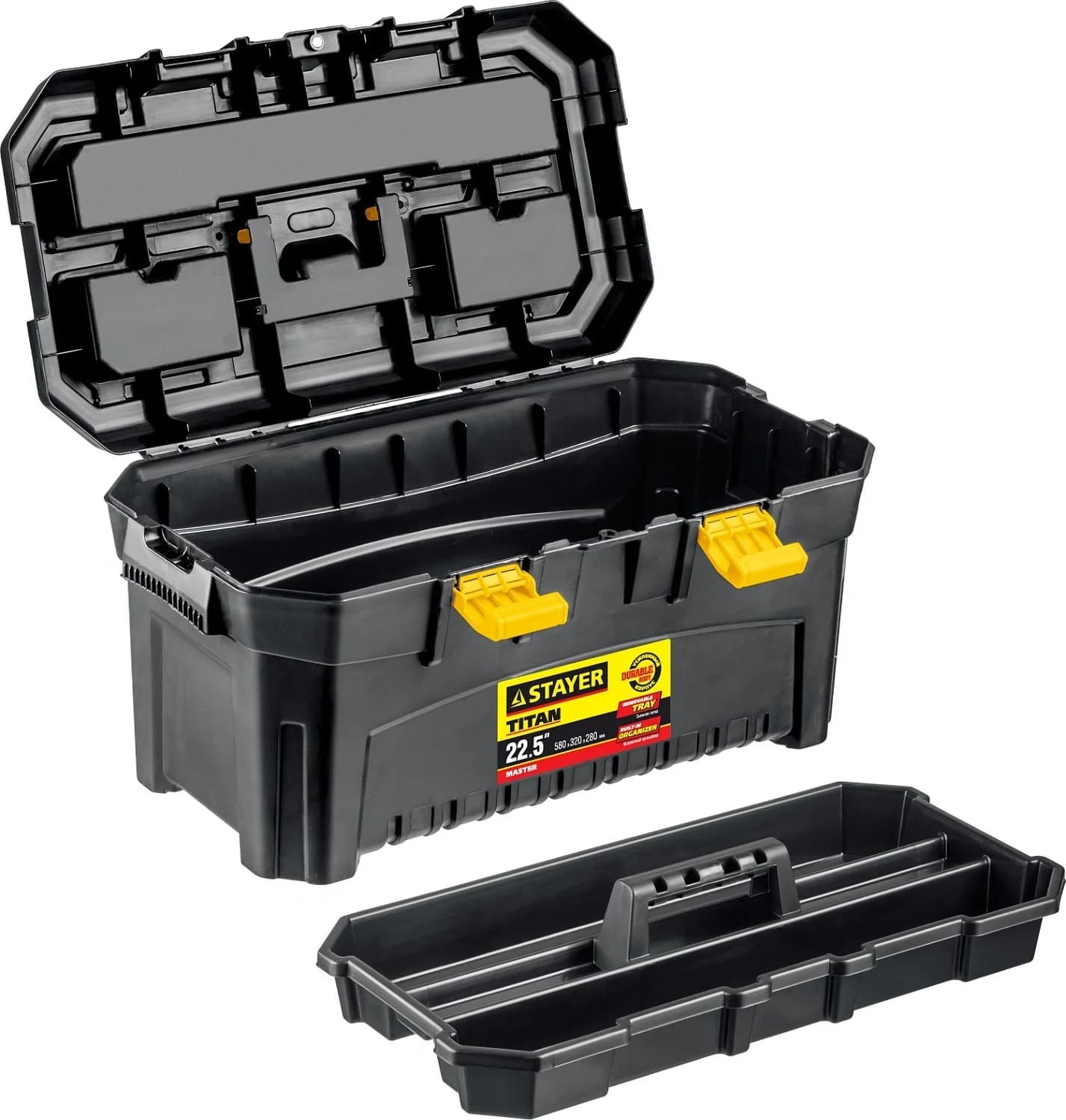 Ящик для инструментов Stayer Master 38016-22 54л 1отд. черный