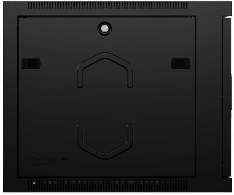 Cabeus SH-05F-15U60/60-R-BK Шкаф телекоммуникационный настенный разобранный 19" 15U 600x600x769mm (ШхГхВ) дверь стекло, цвет черный (RAL 9004)