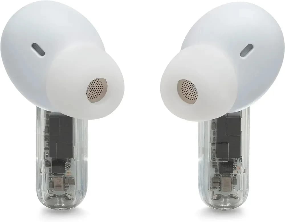 Гарнитура внутриканальные JBL Tune Beam Ghost белый беспроводные bluetooth в ушной раковине (JBLTBEAMGWHT)