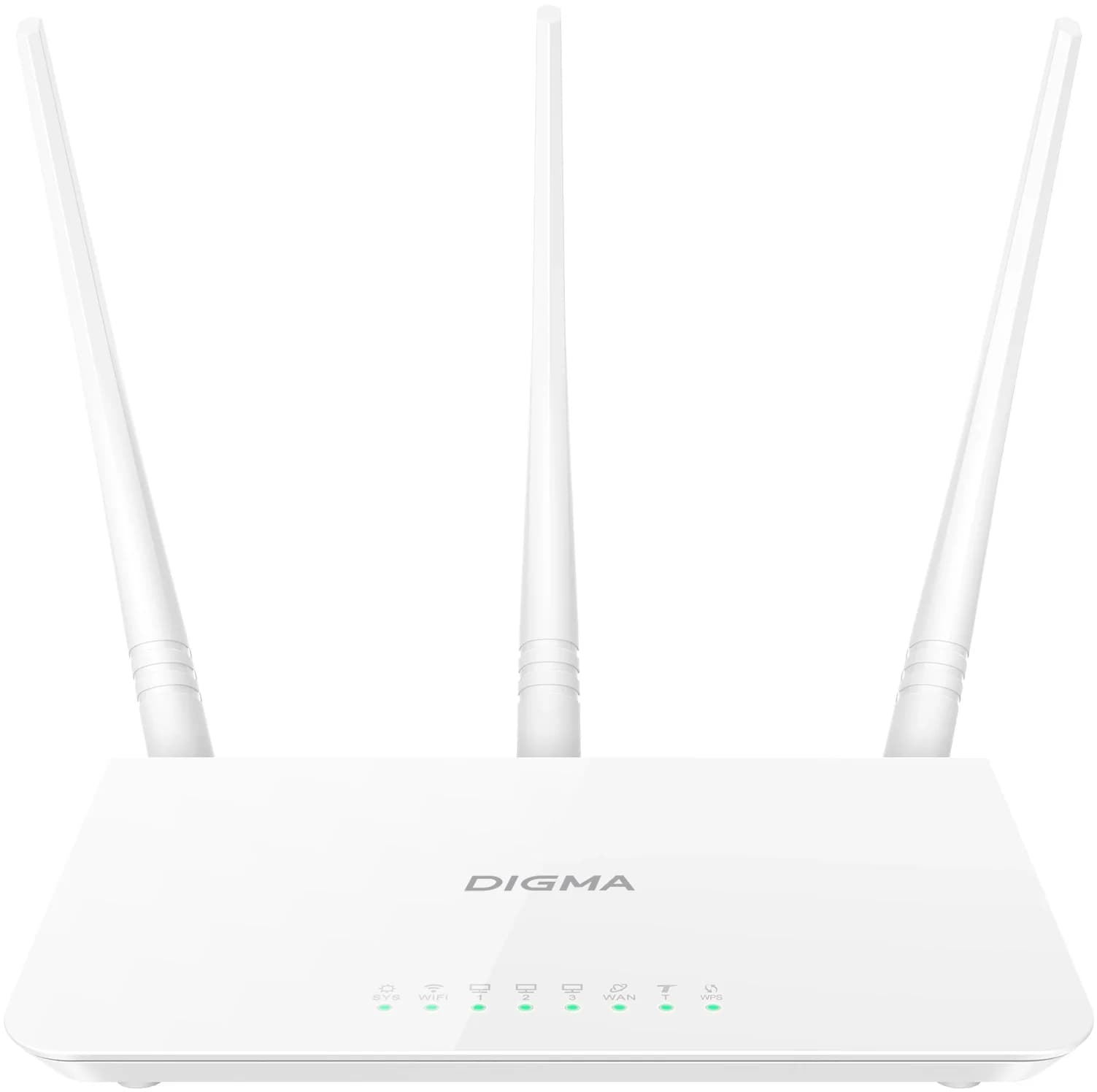 Роутер беспроводной Digma DWR-N302 N300 10/100BASE-TX белый (упак.:1шт)