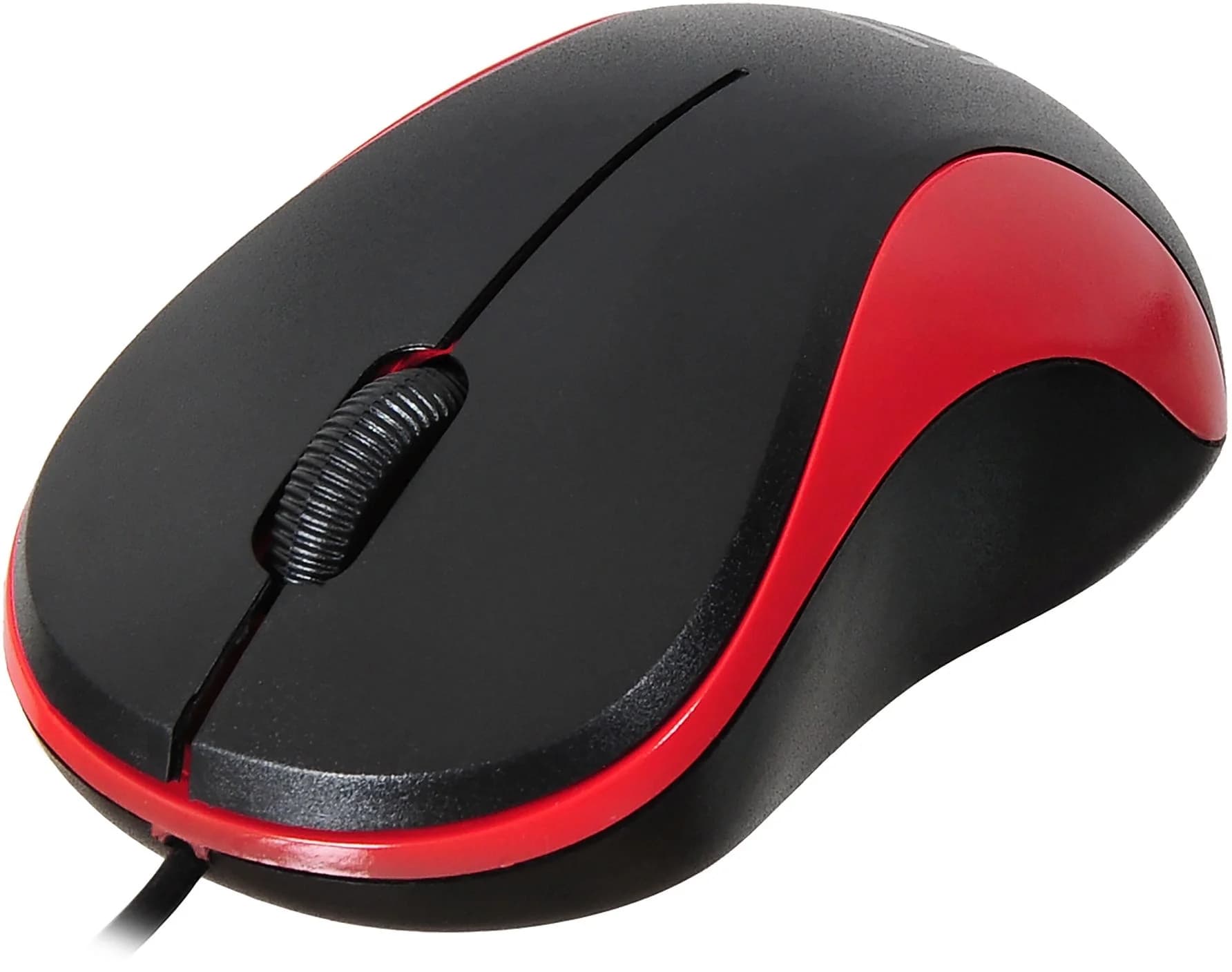 Мышь Оклик 115S черный/красный оптическая 1200dpi USB для ноутбука 3but