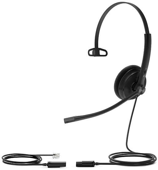 Гарнитура проводная YEALINK YHS34 Lite Mono (mono, шумоподавление, USB, RJ/QD) (YHS34 Lite Mono)