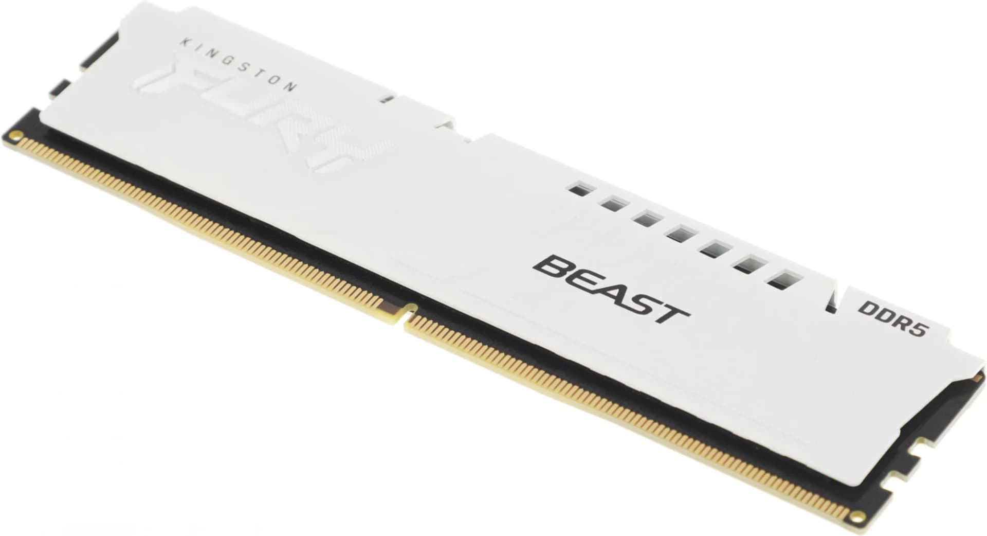 Оперативная память Kingston Fury Beast, DDR5, 16Gb (1x16GB), 5600MHz, CL40, DIMM, радиатор, белый