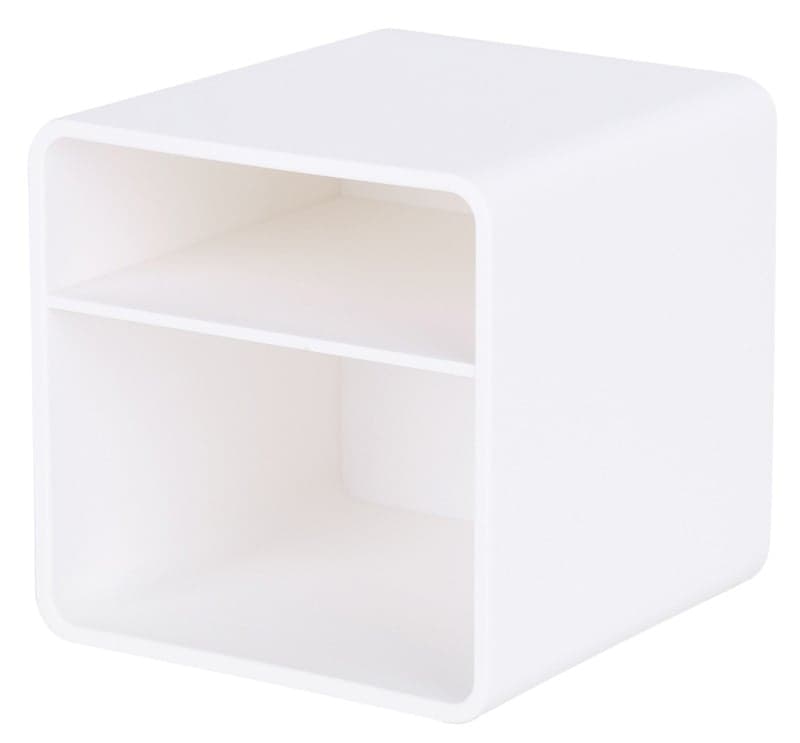 Подставка Deli ENS011WHITE Nusign 2отд. для письменных принадлежностей 84х84х86мм белый пластик