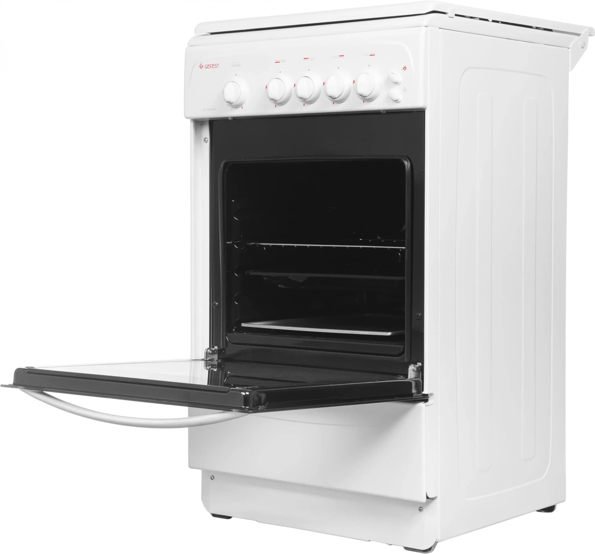 Плита Газовая Gefest CG 50M04 K73 белый (металлическая крышка) реш.чугун