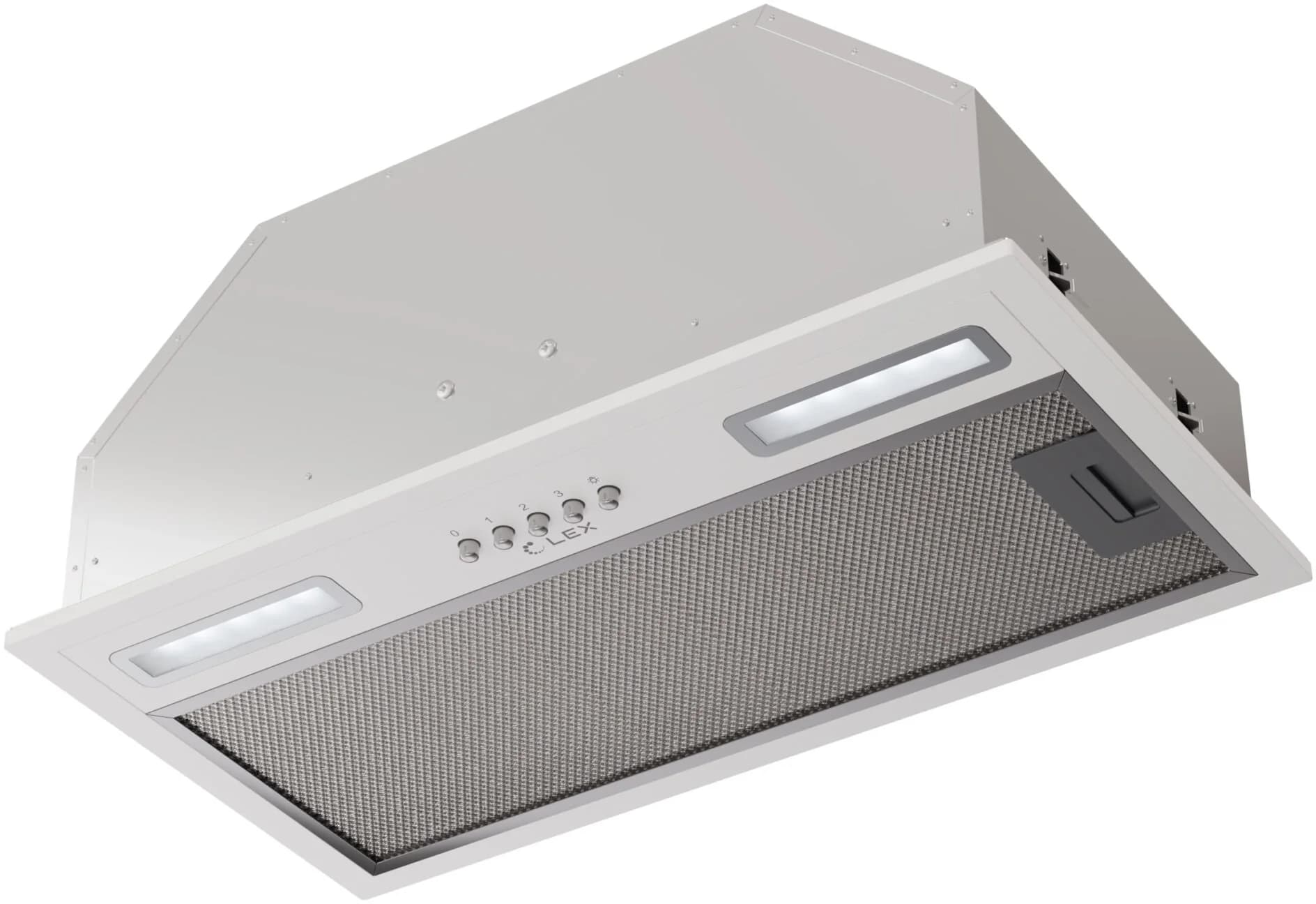Вытяжка встраиваемая Lex Hyper 600 Inverter WH белый управление: кнопочное (1 мотор)