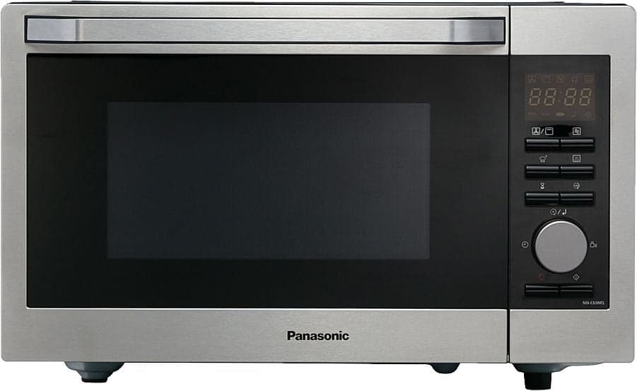 Микроволновая печь Panasonic NN-C69MSZPE нержавеющая сталь/черный, 30 л, 1000 Вт, переключатели - кнопки, поворотный механизм
