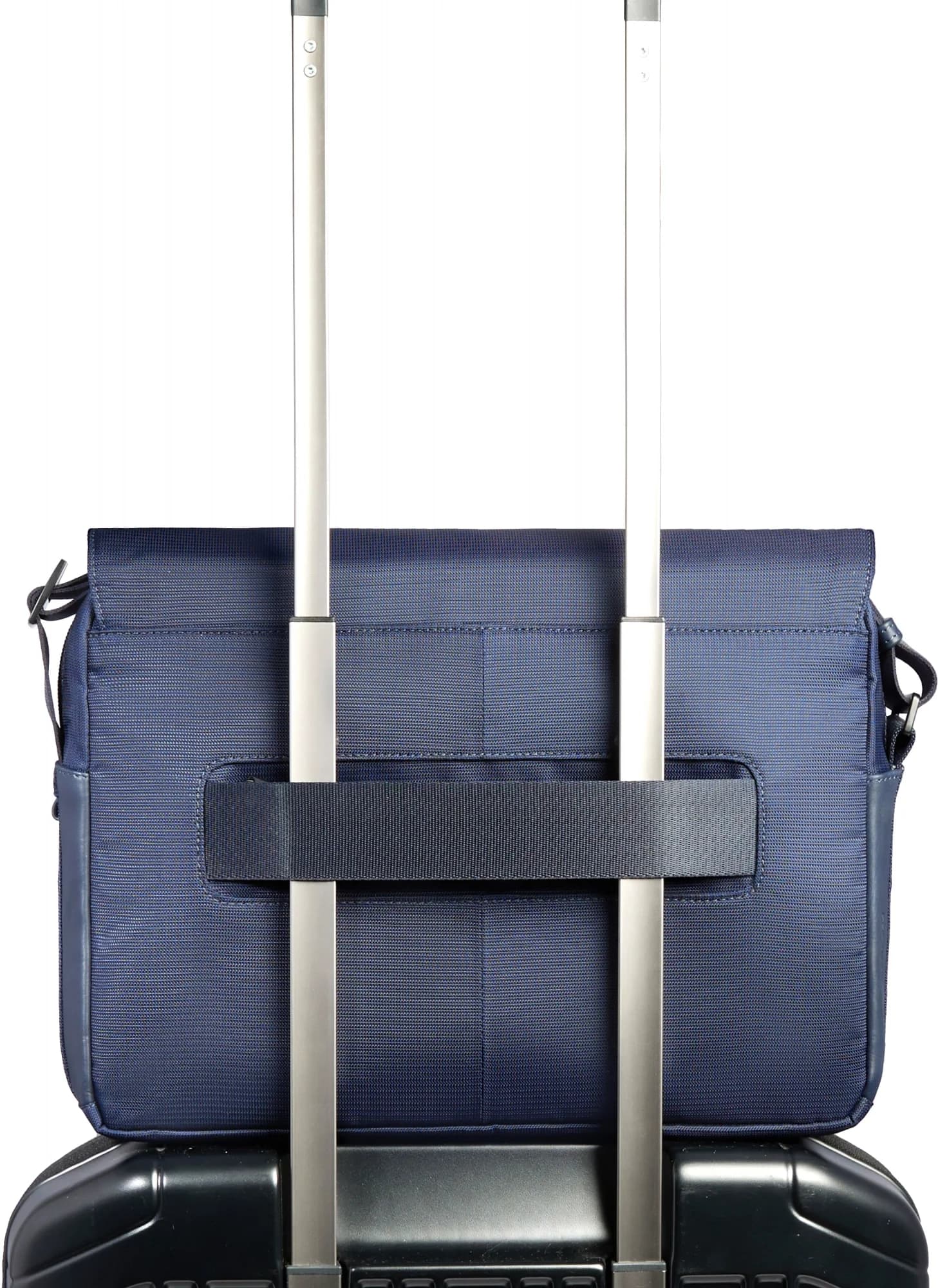 Сумка-мессенджер Piquadro Orion CA6627S136/BLU с отделением для ноутбука 13.3" синяя ткань/натур.кожа