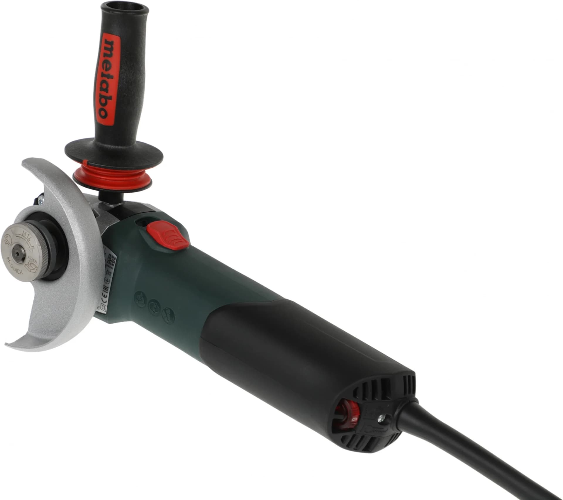 Шлифмашина угловая Metabo WEV 15-125 Quick 600468000 1550вт, 125 мм, 3.5Нм, 11000 об/мин, вес 2.5 кг