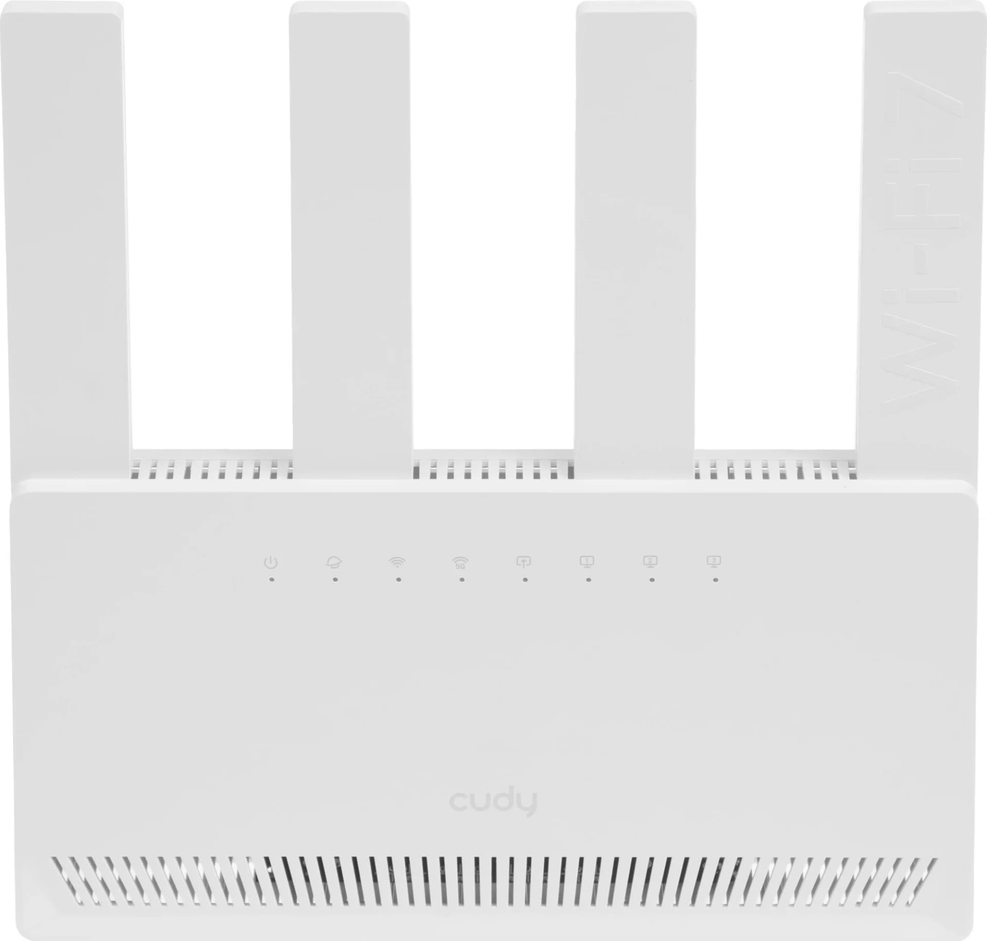 Маршрутизатор/ BE3600 Gigabit Dual Band Wi-Fi 7 Mesh Router, Chipset Broadcom, 802.11be/ax/ac/a/b/g/n, 2882Mbps at 5GHz + 688Mbps at 2.4GHz, 4 x 10/100/1000Mbps Ports, 4 x 5dBi fixed antennas, WiFi router/AP/ Repeater/WISP Mode, PPTP/L2TP/OpenVPN/WireGuard, MLO, MU-MIMO, Guest network, WPS, DDNS, IPv6, IPTV, WOL, WPA3, TR069/TR098/TR111/TR181, Cudy APP