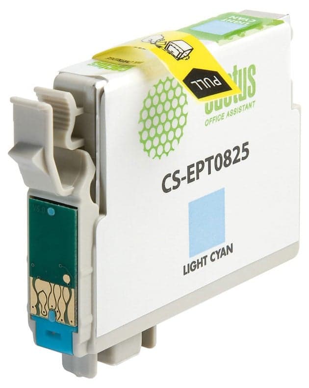 -/ Картридж струйный Cactus CS-EPT0825 T0825 светло-голубой (13.8мл) для Epson Stylus Photo R270/290/RX