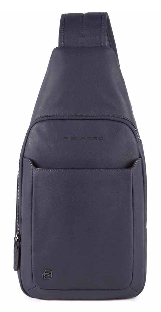 Рюкзак слинг Piquadro Black Square CA4827B3/BLU4 синий натур.кожа