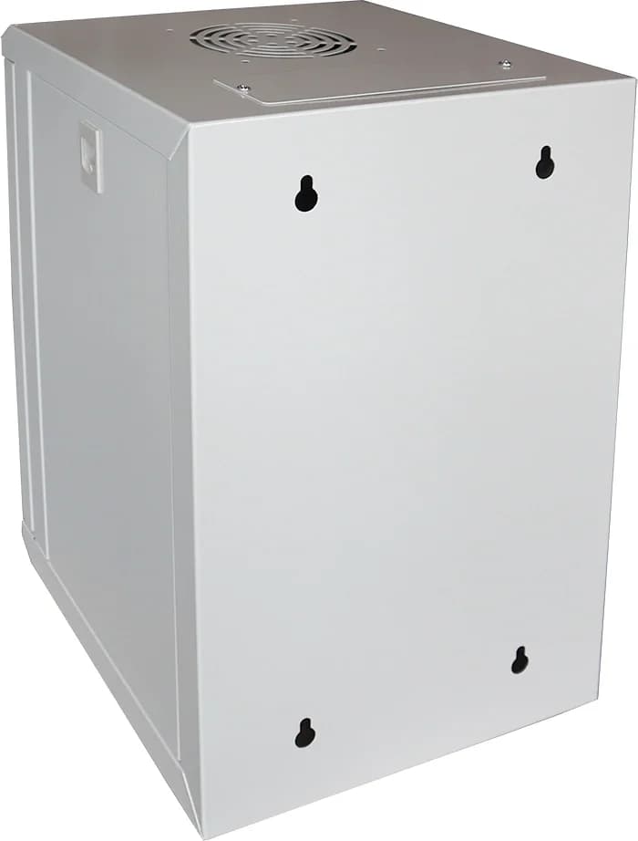 Шкаф коммутационный Lanmaster (TWT-CBW10G-12U-3X3-GY) настенный 10U 312x300мм пер.дв.стекл 30кг серый 236мм 635мм IP20 металл