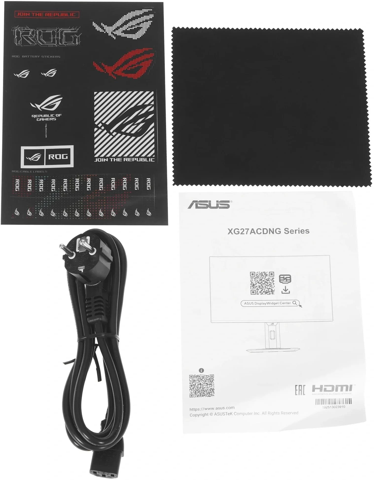 Монитор ASUS 26.5" XG27ACDNG QD-OLED WQHD(2560x1440) 360Hz USB-C DP 2xHDMI 3xUSB 0.03ms(GTG) 450cd/㎡ 16:9