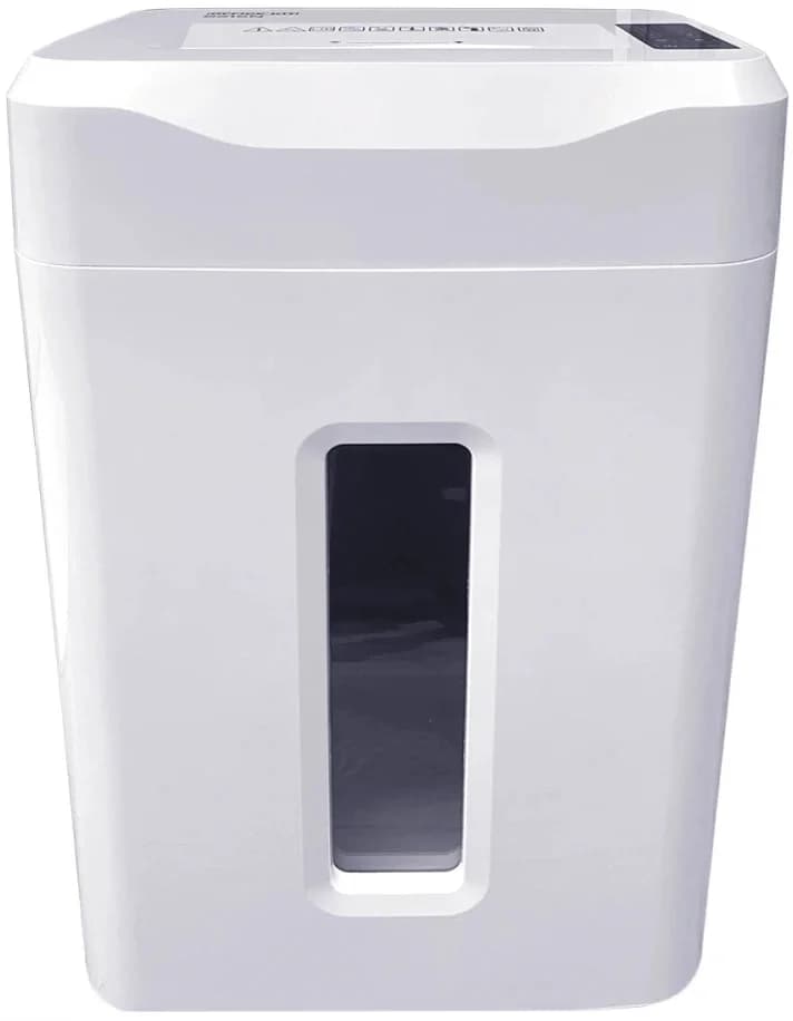 Шредер Office Kit S215N 3,9x38 белый (секр.P-4) фрагменты 22лист. 35лтр. скрепки скобы пл.карты CD