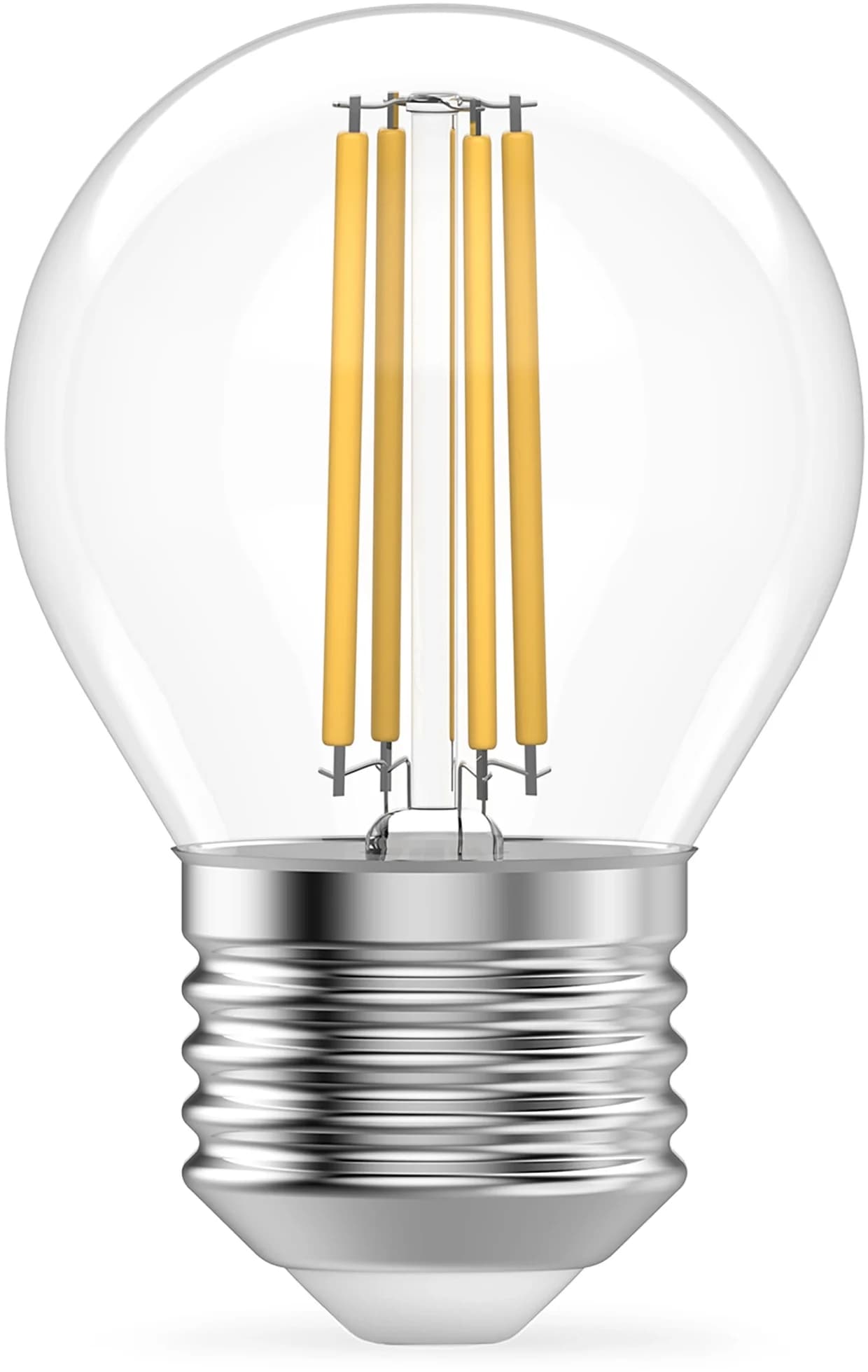 Лампа филам. Gauss Filament 8Вт цок.:E27 шар 220B св.свеч.бел.нейт. (упак.:10шт)