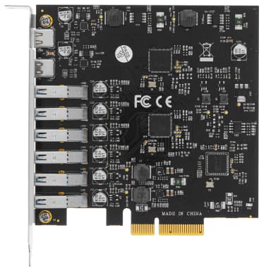 ORIENT AM-U3142PE-6A2C PCI-E x4, разъемы: 2 x USB 3.2 Gen 2 Type-C, 6 x USB 3.2 Gen 2 скорость 10 Gps