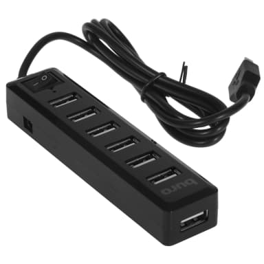 Buro BU-HUB7-1.0-U2.0, USB 2.0, 7порт. черный