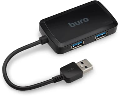Buro BU-HUB4-U3.0-S USB 3.0 , 4порт. черный